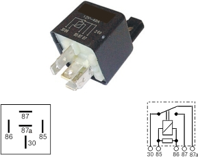 Relais 24 V 10/20 A Wechselkontakt Mit Lasche Mit Wiederstand
