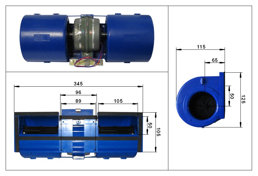 Doppelradialgebläse Hispacold 5300068 24V