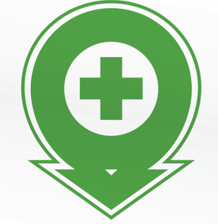Adesivo “kit di pronto soccorso” verde 60x60