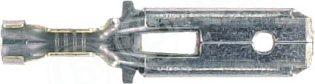 Spina piatta 0,5 - 1,0 / 6,3 mm stagnata con aletta di bloccaggio 