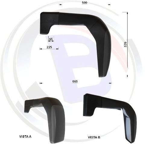 Specchio destro riscaldato 24 V