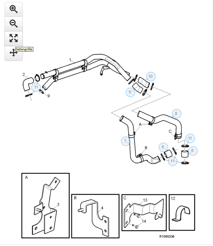 Water hose No. 10 for Volvo retarder